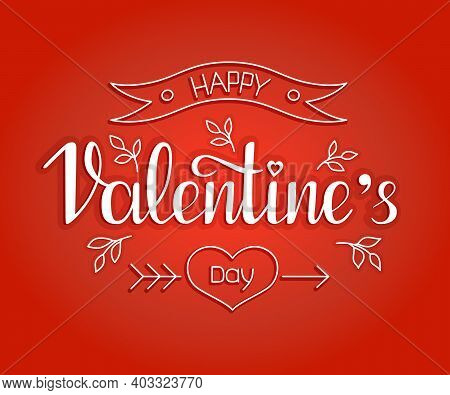 Happy Valentines Day Vintage Hand Drawing Background