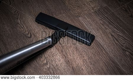 Wash Dirt Off Parquet With A Damp Vacuum Cleaner. Cleaning The Floor With A Vacuum Cleaner, Vacuum T