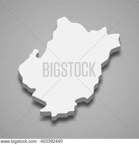 3d Isometric Map Of Al Bahah Is A Region Of Saudi Arabia, Vector Illustration