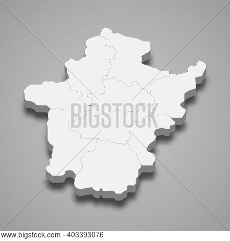 3d Isometric Map Of Bekes Is A County Of Hungary, Vector Illustration
