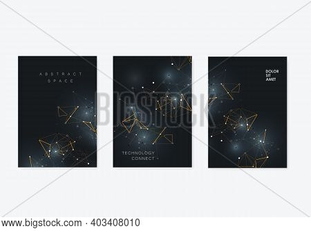 Abstract Advertising On Dark Background. Vector Design Template. Poster Design. Flat Style Vector De