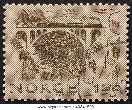 Postage stamp Norway 1979 Kylling Bridge, Verma