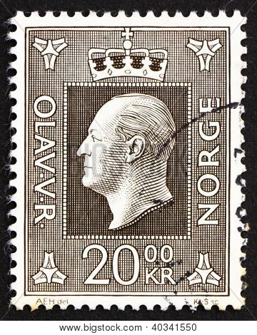 Postage stamp Norway 1969 King Olav V
