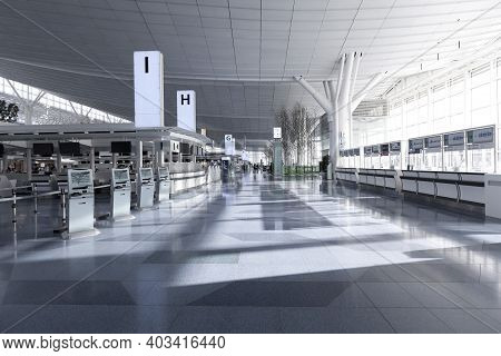 Tokyo -nov 12 : Interior Of Haneda International Airport, Japan On November 12, 2013. Haneda Airport