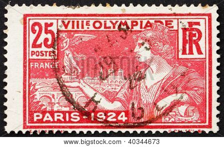 Postage stamp France 1924 The Trophy