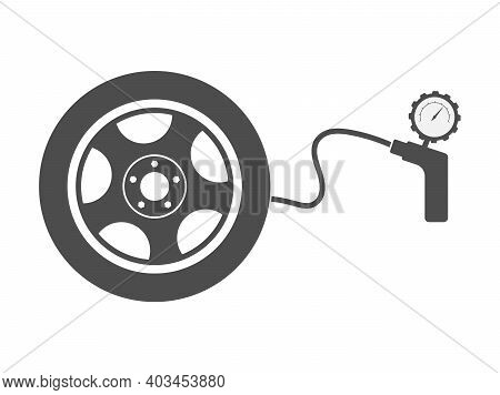 Wheel Swap. Simple Vector Icon Isolated On A White Background. Flat Style