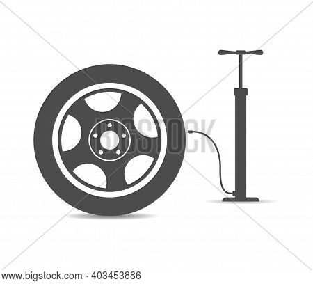 Wheel Swap. Simple Vector Icon Isolated On A White Background. Flat Style