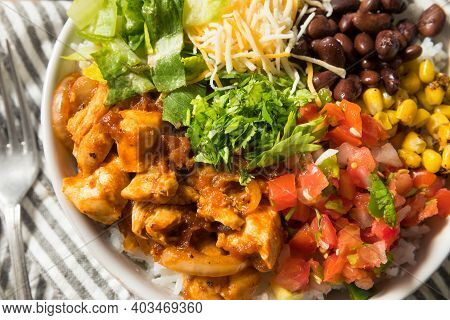 Homemade Healthy Chicken Burrito Bowl