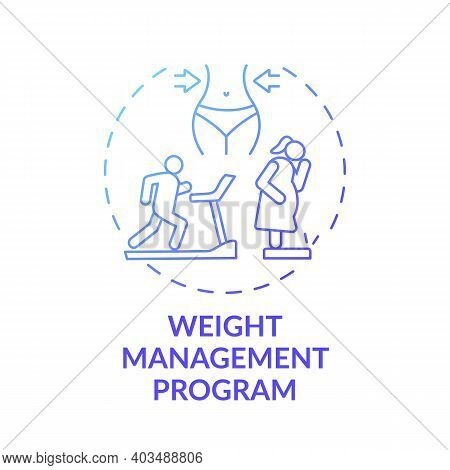 Weight Management Program Concept Icon. Increasing Physical Activity Idea Thin Line Illustration. Ch