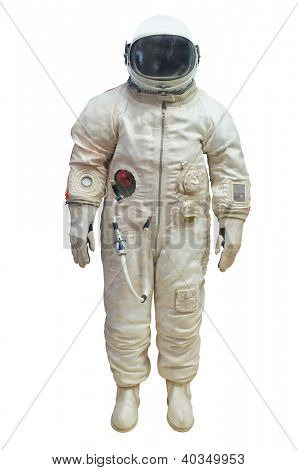 astronaut in a spacesuit under the white background