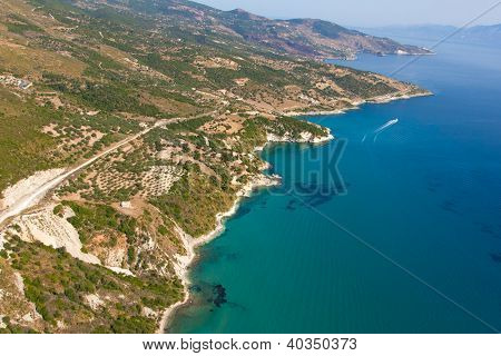 Vista aerea sull'isola di Zante Grecia