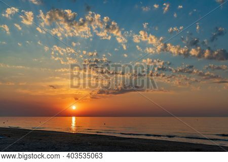 Sunset in Rodi Garganico, National park Gargano, Apulia, Italy
