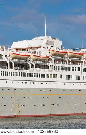 Rotterdam, The Netherlands - August 08, 2009: View At Ss Rotterdam, Former Liner Today Used As Museu