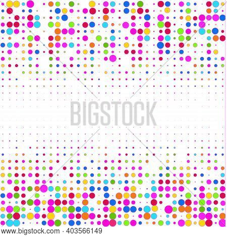 White Background With Colored Dots For Text, Logo, Banner, Poster, Label, Sticker, Layout.