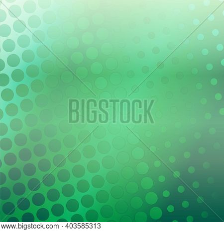 Abstract Green Background With Mosaic Of Circles