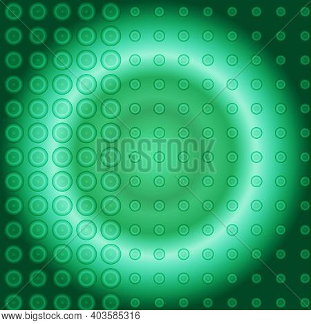 Abstract Green Background With Mosaic Of Circles