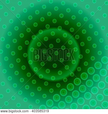 Abstract Green Background With Mosaic Of Circles