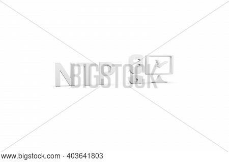 Ntp Concept White Background 3d Render Illustration