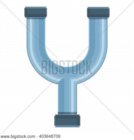 Double Pipe Icon. Cartoon Of Double Pipe Vector Icon For Web Design Isolated On White Background