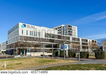 Sabadell - Catalonia, Spain - January 17th Of 2021: Universitary Hospital Parc Tauli