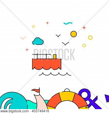 Berth, Pier Filled Line Vector Icon, Simple Illustration, Water Safety And Watercraft Related Bottom