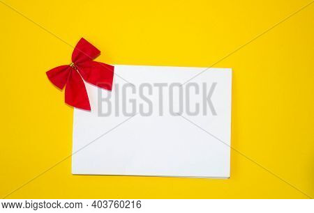Valentines Day Congratulation. Red Rose And Greeting Card With Heart Sign On Black Background Top Vi