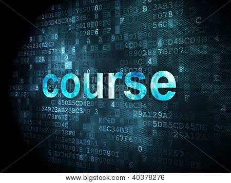 Utbildning koncept: kurs i digital bakgrund