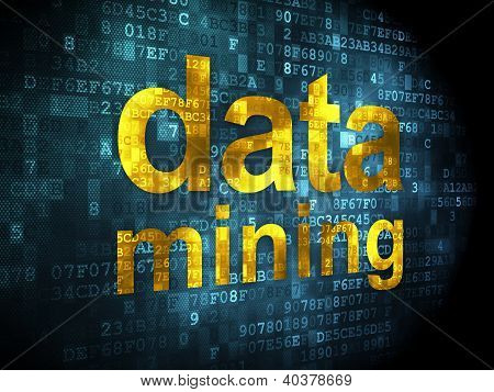 Informatie concept: datamining op digitale achtergrond