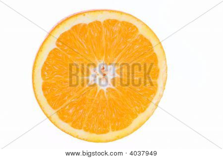 Frutta Orange Slice, isolato su sfondo bianco