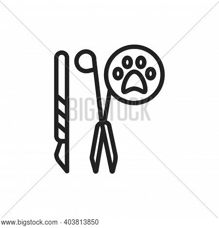 Sterilization Black Line Icon. Birth Control. Isolated Vector Element. Outline Pictogram For Web Pag