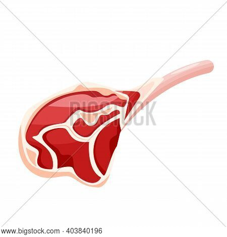Prime Rib Vector Icon. Meat Product Illustration