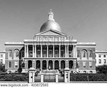 Massachusetts State House, Beacon Hill, Boston, Ma - Usa
