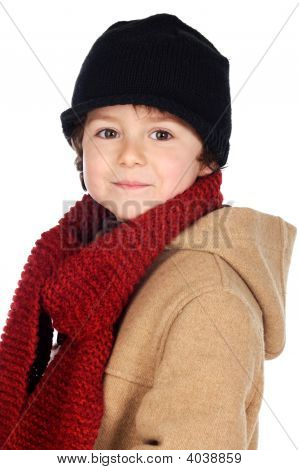Rozkošný chlapec oblečení na zimu