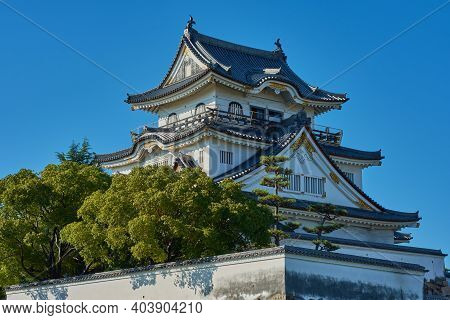 Kishiwada Castle (chikiri Castle) Built In 16th Century In Kishiwada City, Osaka Prefecture, Japan