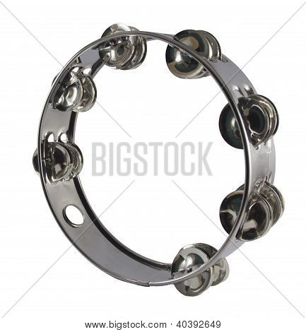 Metalowe tamburyn w tle