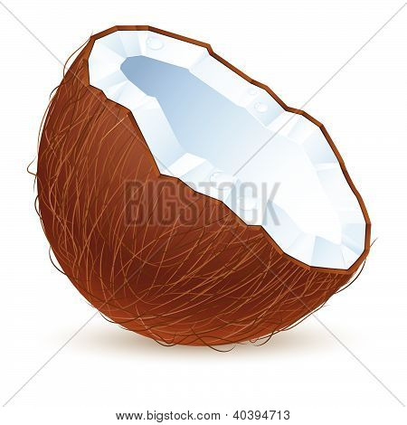 Una mezza noce di cocco