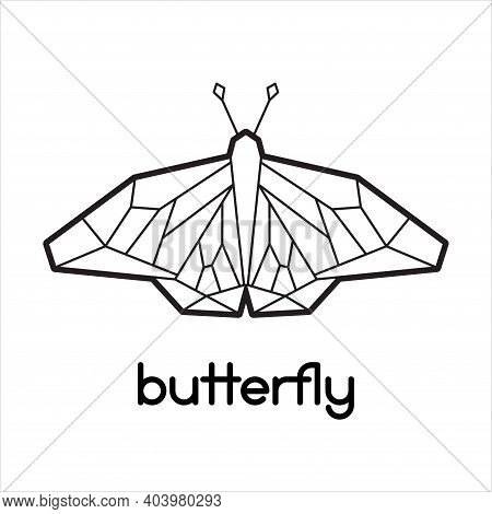 Vector Low Poly Butterfly Icon Logo Design
