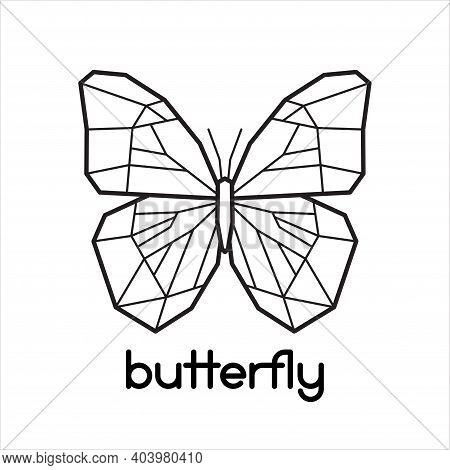 Vector Low Poly Butterfly Icon Logo Design