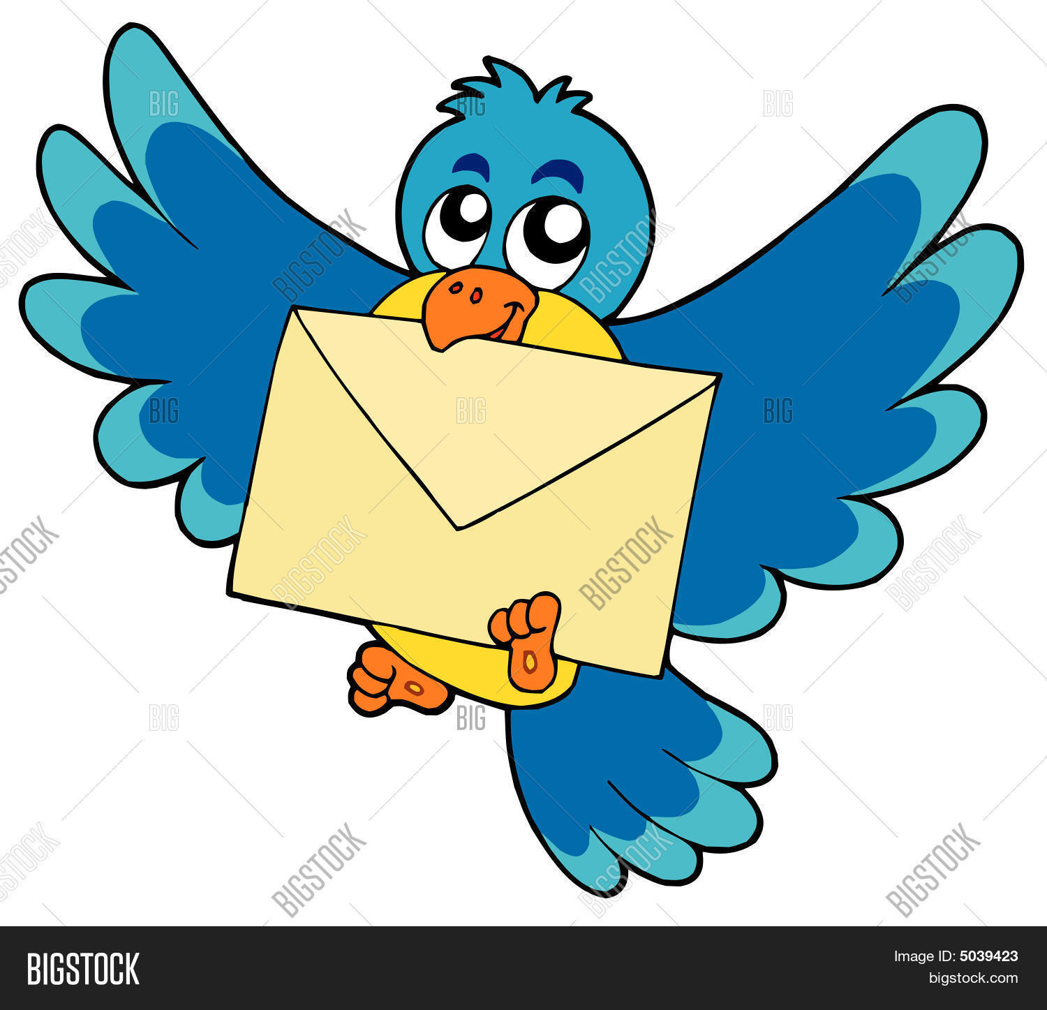 Cute Bird Envelope Vector & Photo (Free Trial) Bigstock