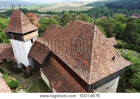 Viscri fortified church, in Transylvania, Romania, Europe