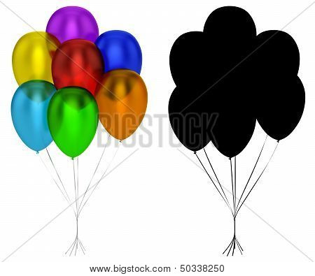 Translucent Balloons Isolated