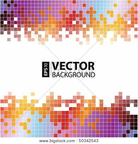 Abstract digital background with colorful pixels