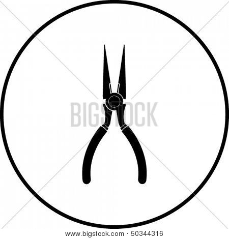 needle nose pliers open symbol
