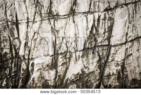 Solid White Stone In Cave