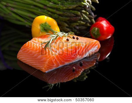 Raw Salmon.