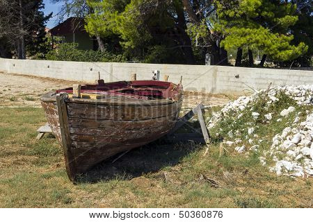Old Boat On The Seashore, Seget Vranjica, Croatia