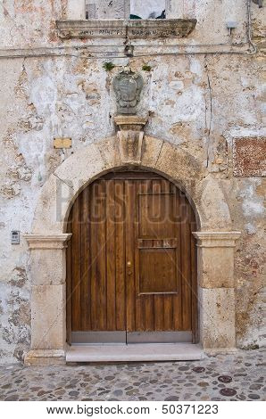 Historical palace. Rodi Garganico. Puglia. Southern Italy.