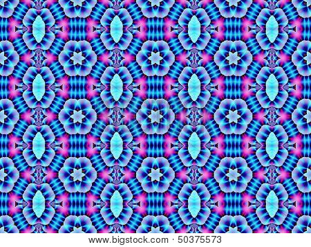 Blue seamless fractal pattern