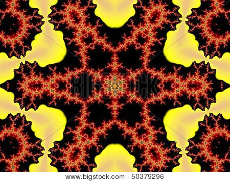 Bright fractal ornament
