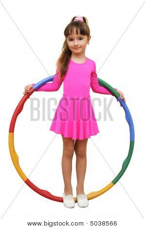 Ragazza Fitness Hoola Hoop rosa Sport